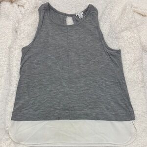 J. Crew Gray and White Tank Top